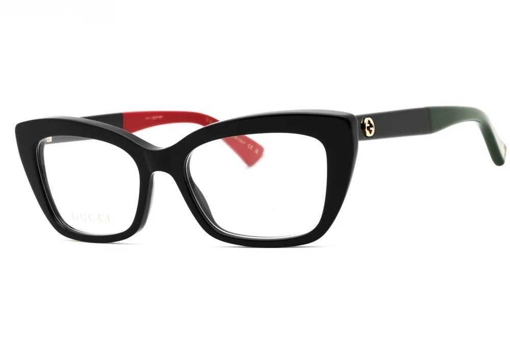 NWT Gucci GG0165ON-003 Black Cat-Eye 51mm Glasses